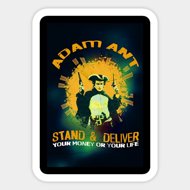 Retro 80's Choons - Adam Ant - STAND & DELIVER Sticker by OG Ballers